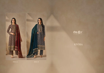 Kivira Omtex Silk Jacquard Pant Style Suits Wholesaler India