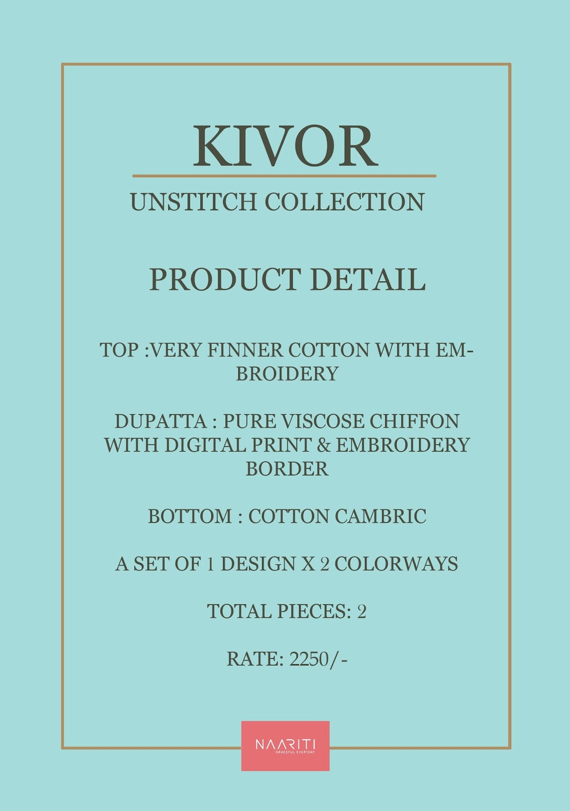 Kivor Naariti Cotton Pant Style Suits Wholesale