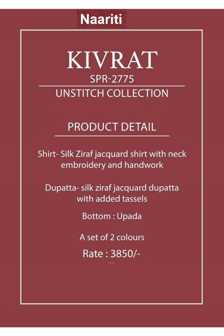 Kivrat 2775 Naariti Silk Pant Style Suits