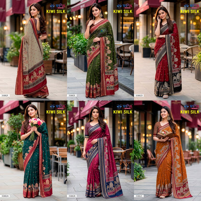 Kiwi Silk Vipul Sarees Wholesaler Gujarat
