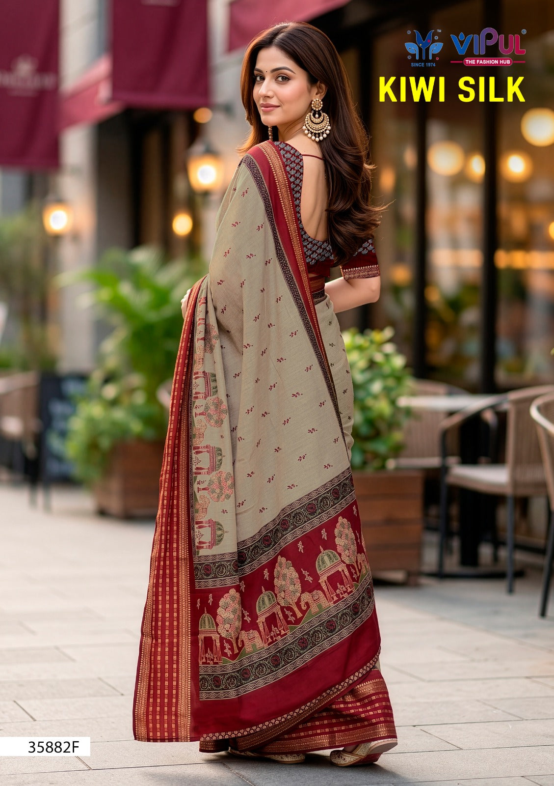 Kiwi Silk Vipul Sarees Wholesaler Gujarat