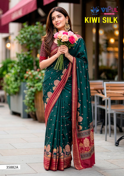 Kiwi Silk Vipul Sarees Wholesaler Gujarat