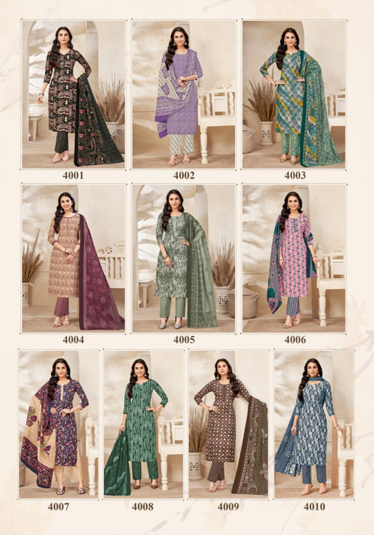 Kiyana Vol 4 Mayur Creation Cotton Readymade Pant Style Suits Exporter