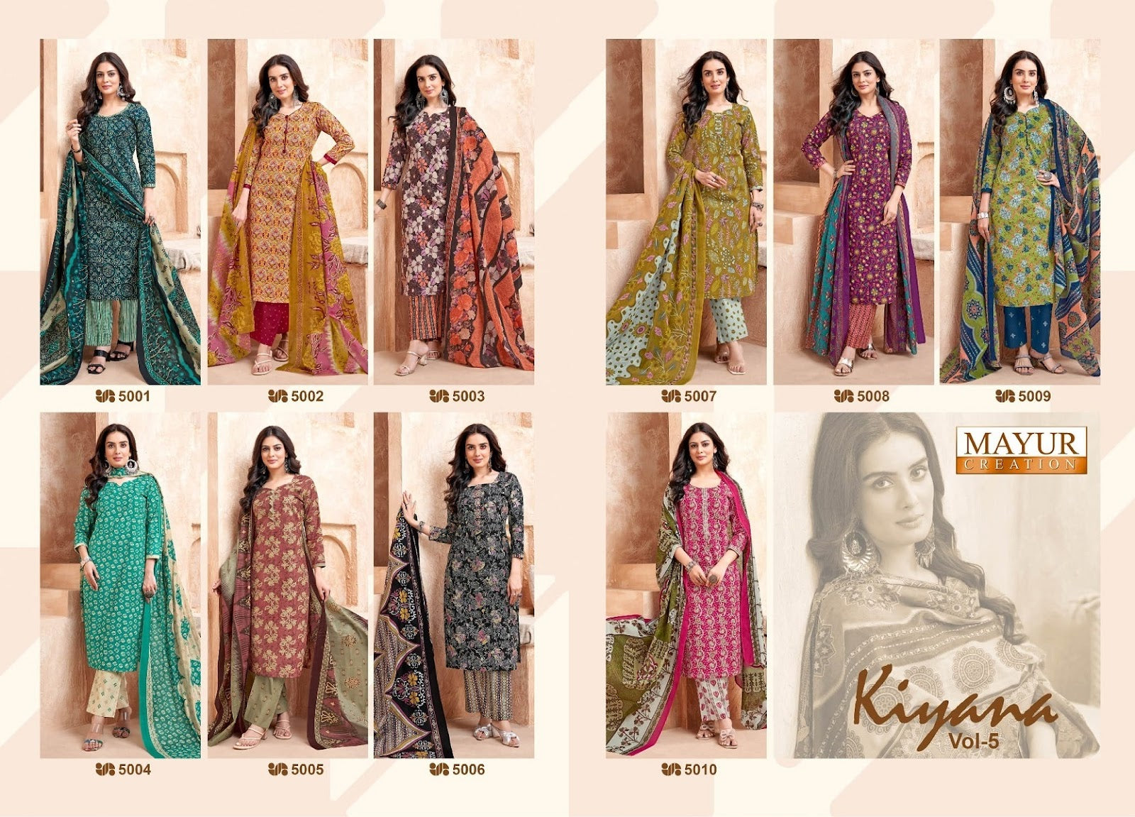Kiyana Vol 5 Mayur Creation Cotton Dress Material Wholesale