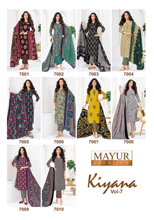 Kiyana Vol 7 Mayur Creation Readymade Cotton Pant Suits Supplier