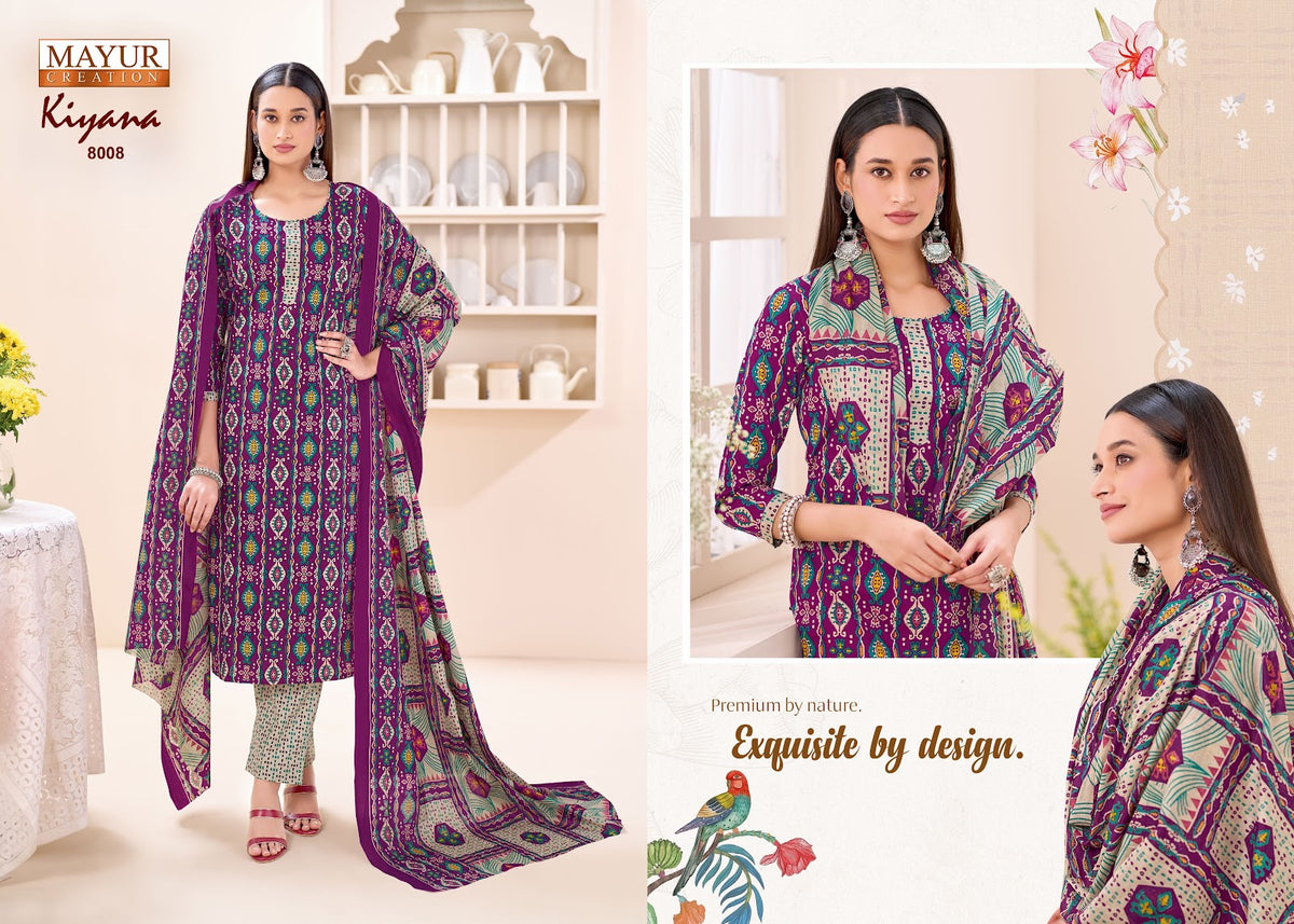 Kiyana Vol 8 Mayur Creation Cotton Dress Material Exporter India
