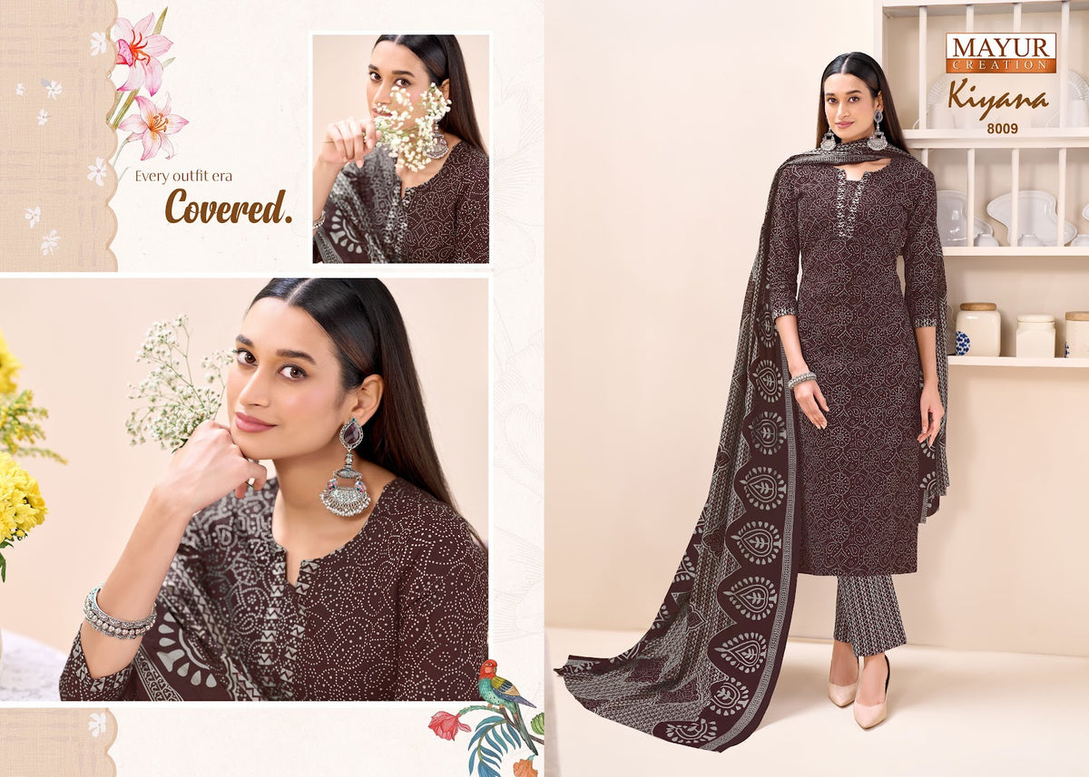 Kiyana Vol 8 Mayur Creation Cotton Dress Material Exporter India