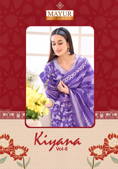 Kiyana Vol 8 Mayur Creation Cotton Dress Material Exporter India