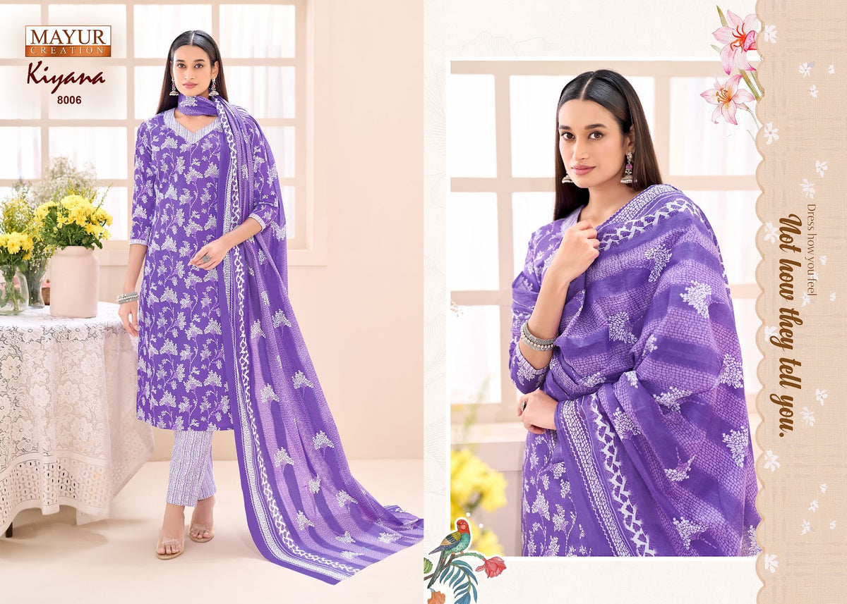 Kiyana Vol 8 Mayur Creation Cotton Dress Material Exporter India