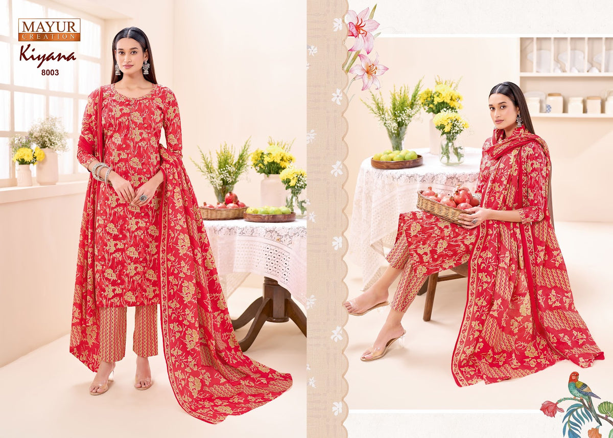 Kiyana Vol 8 Mayur Creation Cotton Dress Material Exporter India