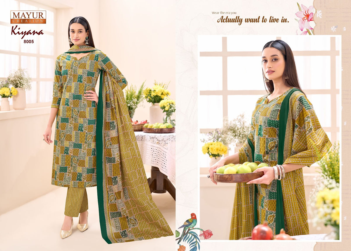 Kiyana Vol 8 Mayur Creation Cotton Dress Material Exporter India