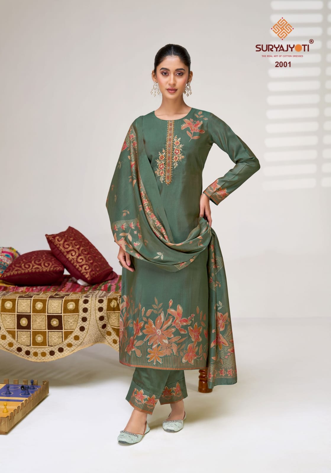 Kiyani Vol 2 Suryajyoti Italian Silk Pant Style Suits Exporter India