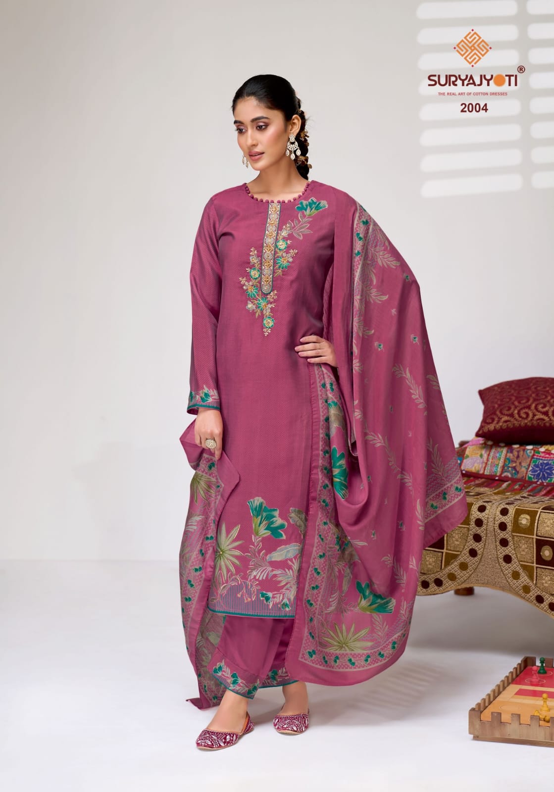 Kiyani Vol 2 Suryajyoti Italian Silk Pant Style Suits Exporter India