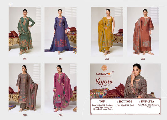 Kiyani Vol 2 Suryajyoti Italian Silk Pant Style Suits Exporter India