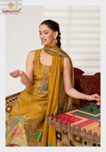 Kiyani Vol 2 Suryajyoti Italian Silk Pant Style Suits Exporter India