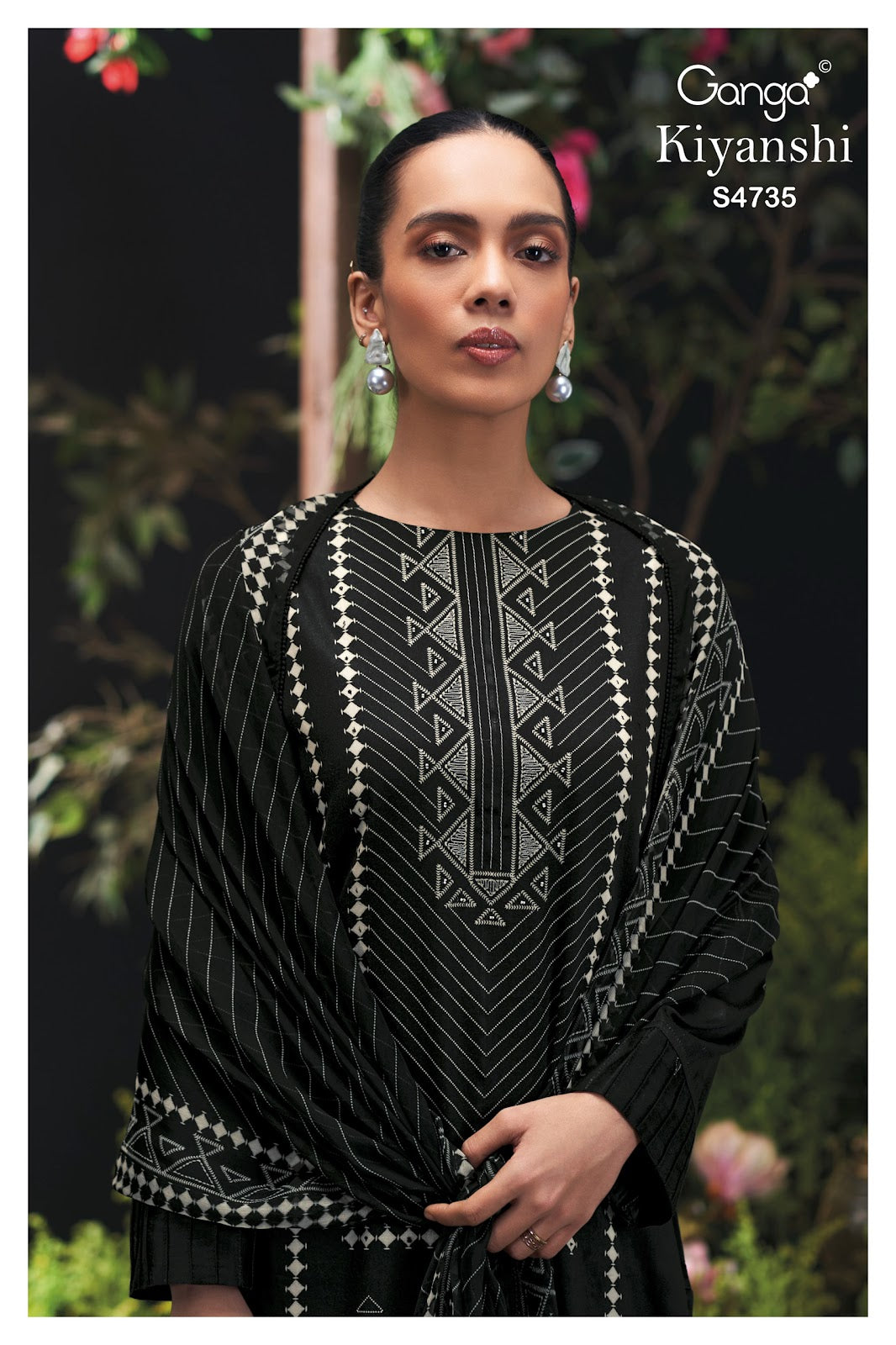 Kiyanshi S4735 Ganga Cotton Satin Pant Style Suits Supplier