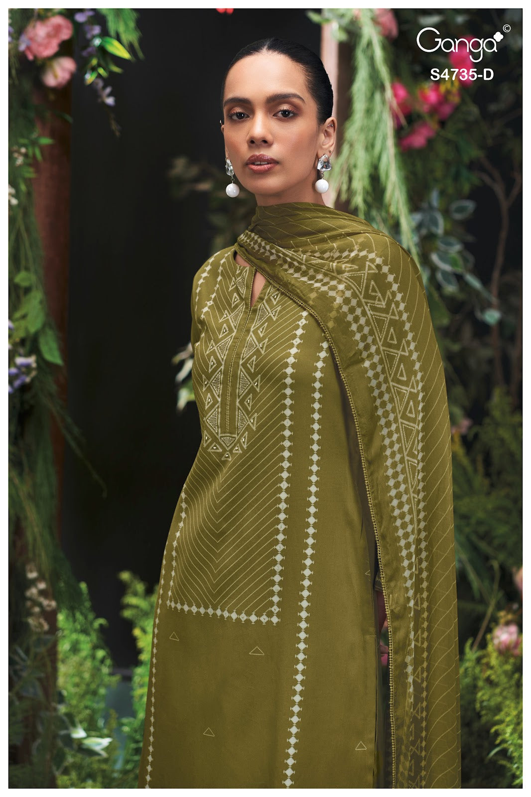 Kiyanshi S4735 Ganga Cotton Satin Pant Style Suits Supplier