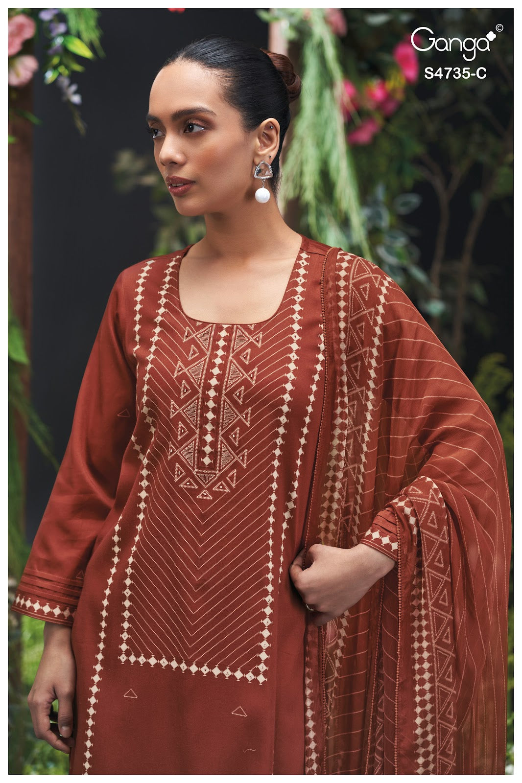 Kiyanshi S4735 Ganga Cotton Satin Pant Style Suits Supplier