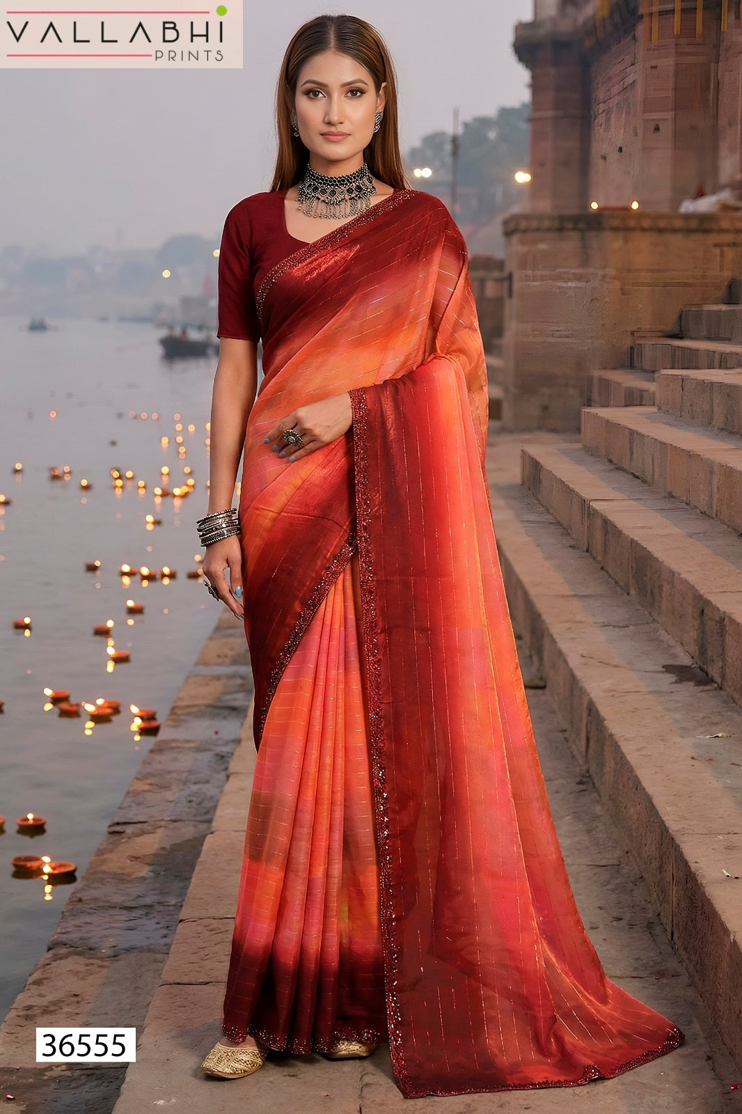 Kiyanshi Vol 2 Vallabhi Prints Satin Sarees Supplier Ahmedabad
