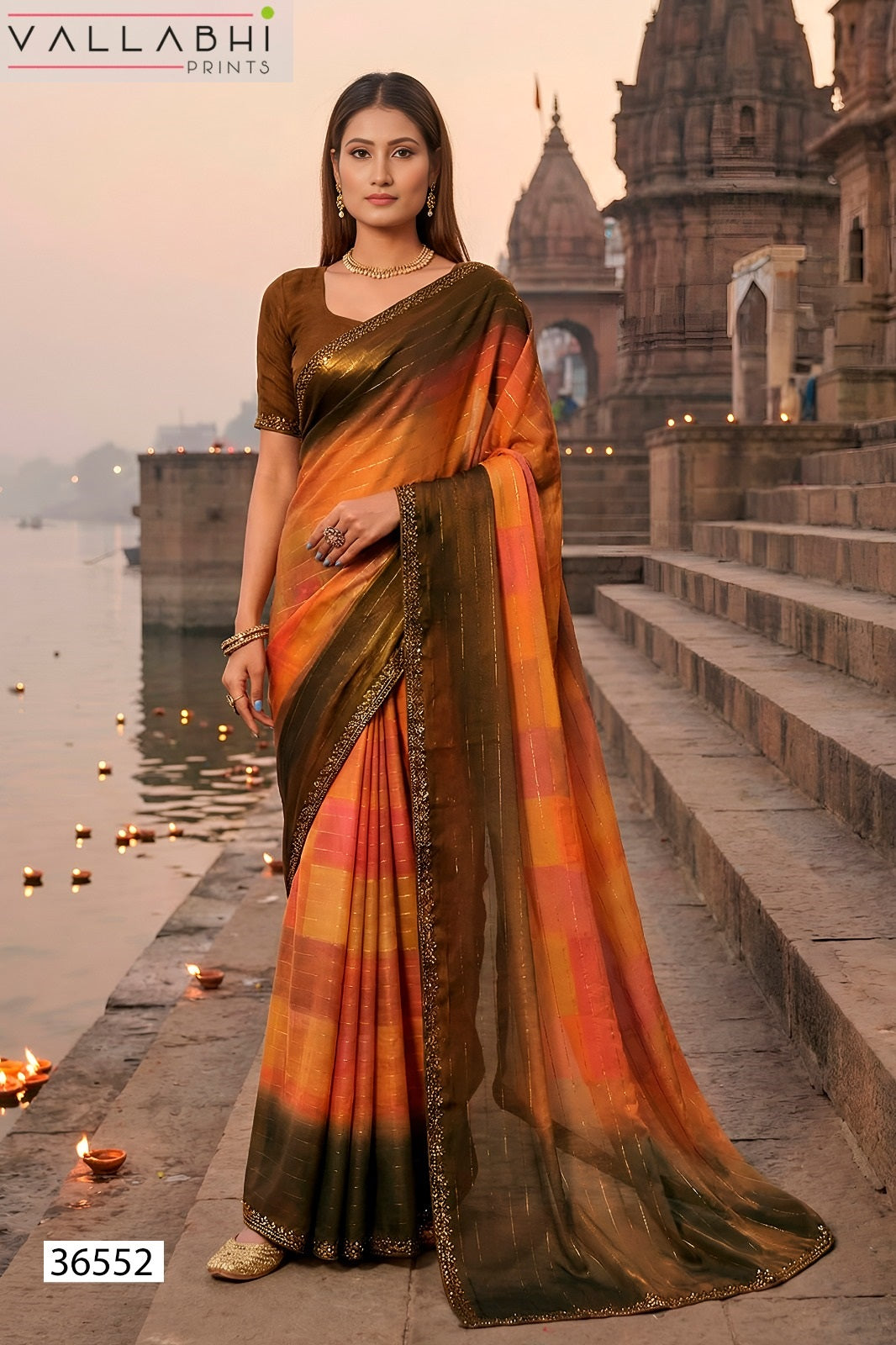 Kiyanshi Vol 2 Vallabhi Prints Satin Sarees Supplier Ahmedabad