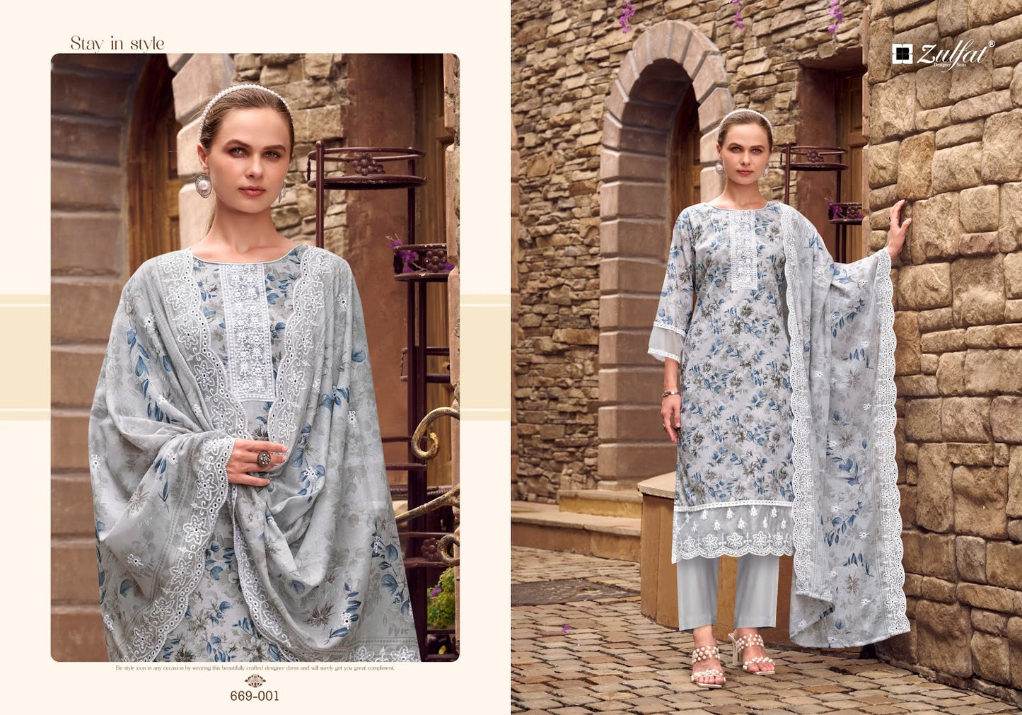 Kiyara Zulfat Designer Cotton Karachi Salwar Suits Exporter
