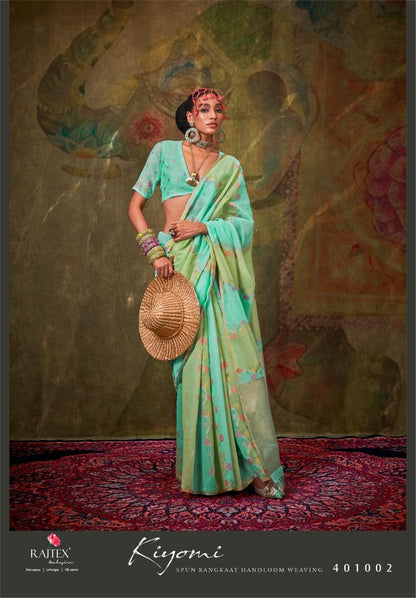 Kiyomi 401001-401006 Rajtex Spun Sarees Wholesale Rate