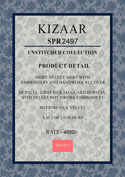 Kizaar Naariti Velvet Suits Wholesaler
