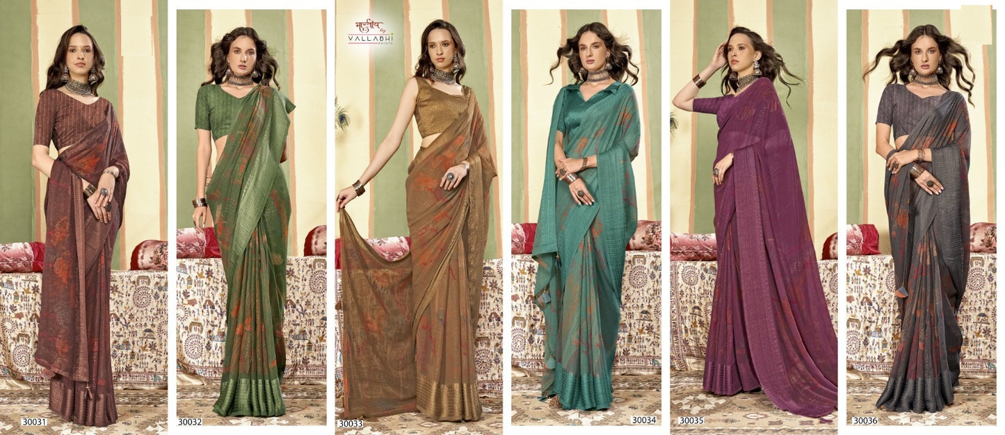 Kizza Vol 7 Vallabhi Prints Georgette Sarees Manufacturer India