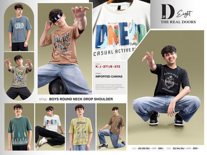 Kj 371-372 D-8 Canvas Boys Tshirt Wholesaler