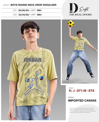 Kj 371-372 D-8 Canvas Boys Tshirt Wholesaler