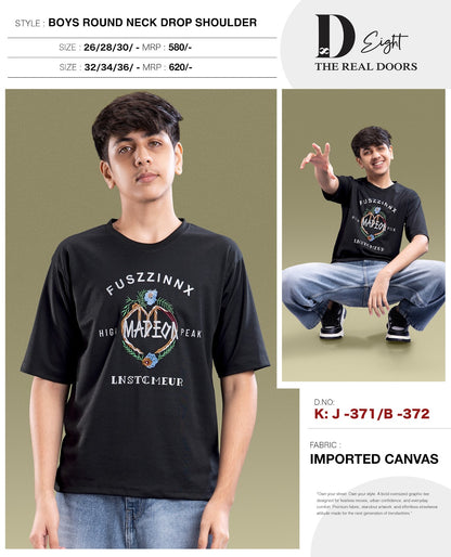 Kj 371-372 D-8 Canvas Boys Tshirt Wholesaler