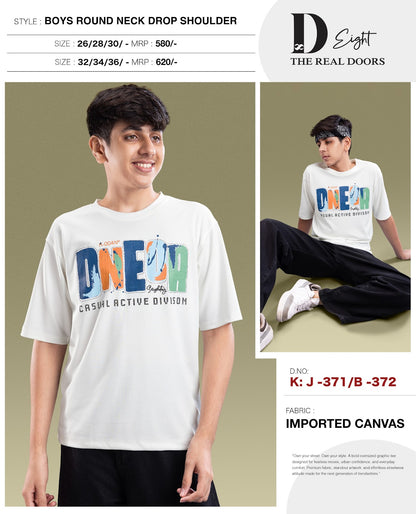 Kj 371-372 D-8 Canvas Boys Tshirt Wholesaler