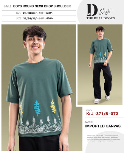 Kj 371-372 D-8 Canvas Boys Tshirt Wholesaler