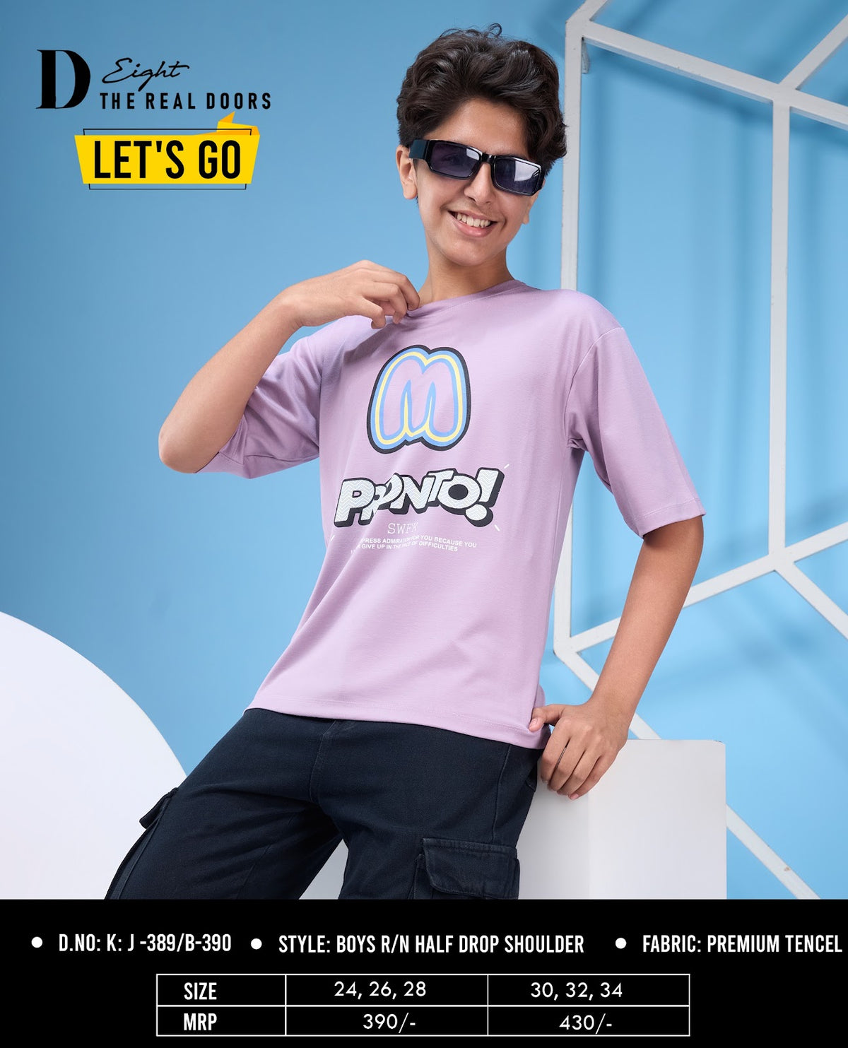 Kj 389-390 D-8 Imported Boys Tshirt Exporter India
