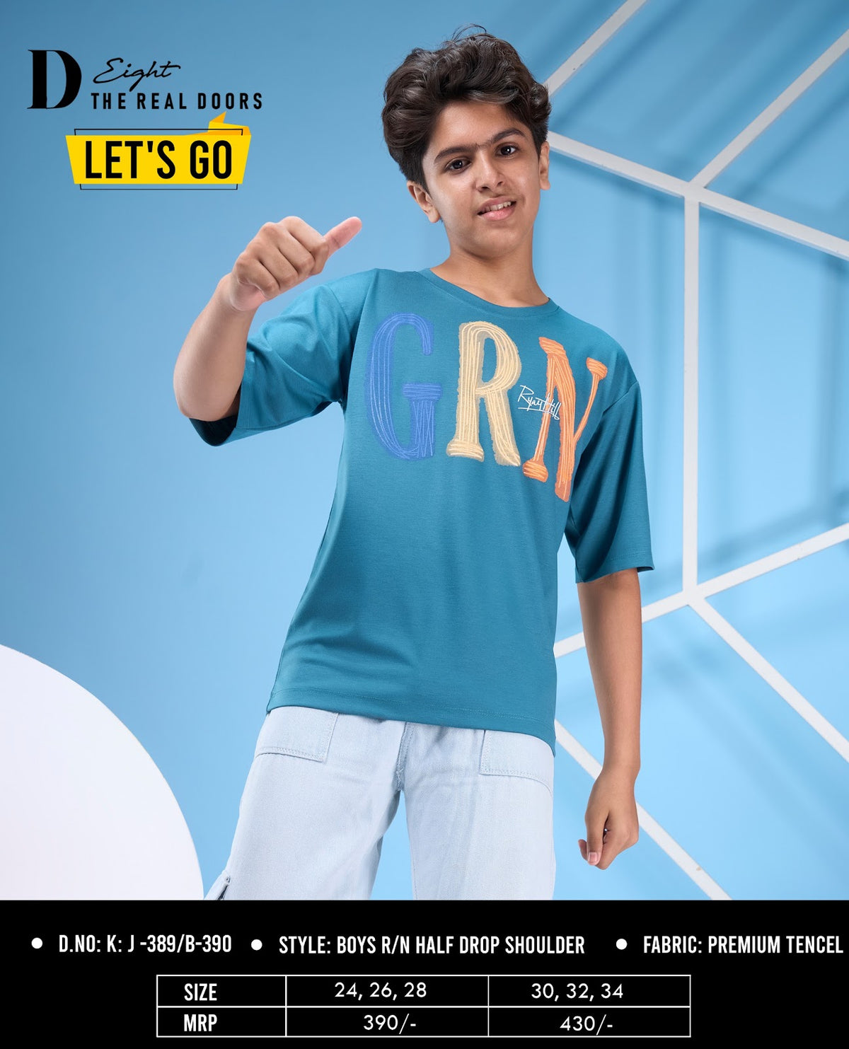 Kj 389-390 D-8 Imported Boys Tshirt Exporter India