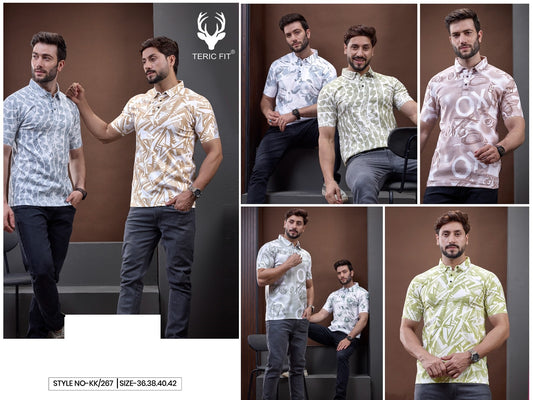 Kk 267 Teric Fit Aop Mens Tshirts Wholesale Rate