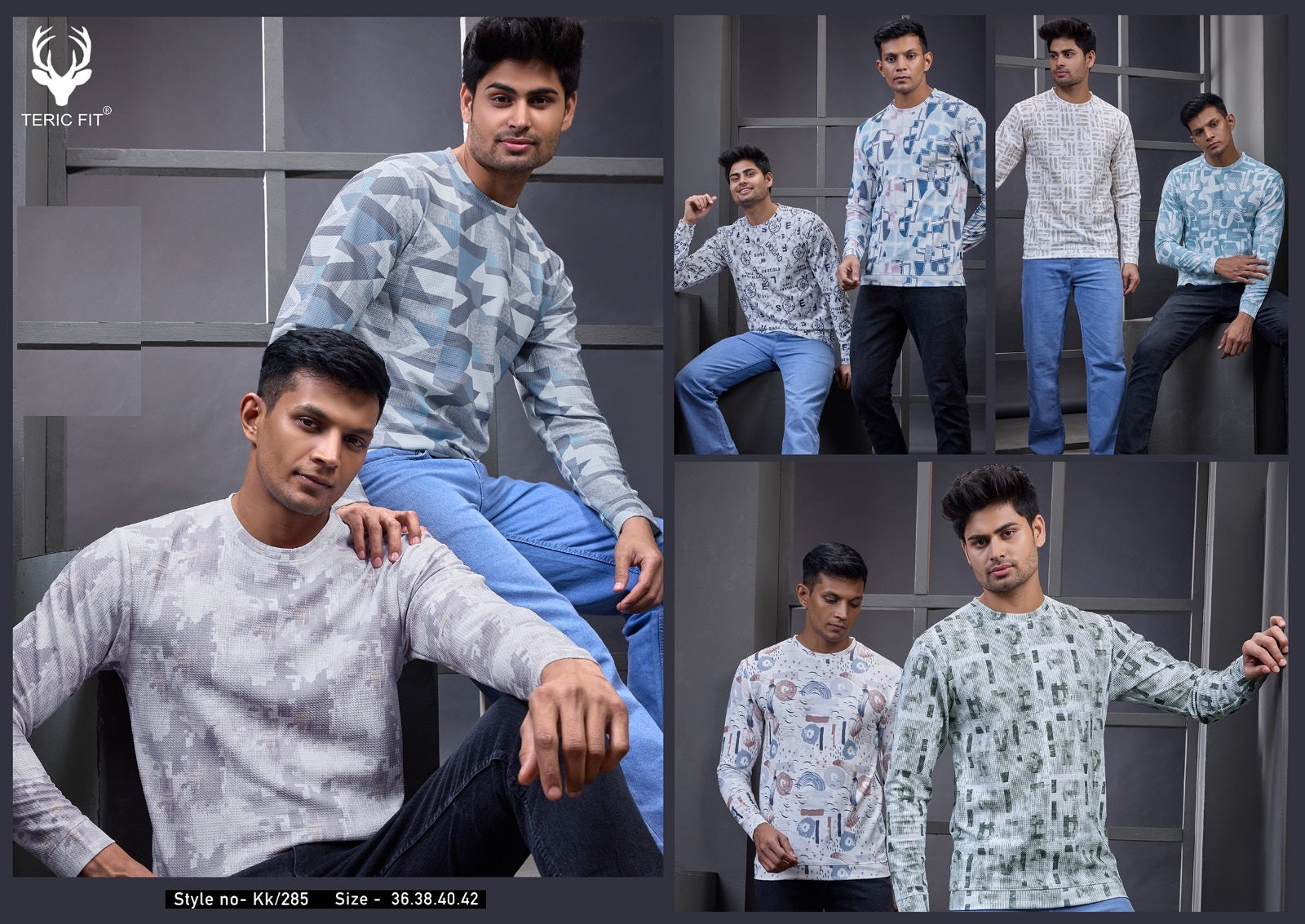 Kk 285 Teric Fit Knit Mens Tshirts Wholesaler Ahmedabad