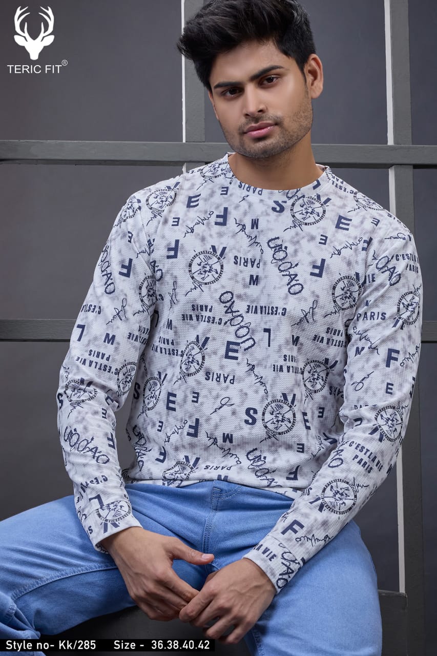 Kk 285 Teric Fit Knit Mens Tshirts Wholesaler Ahmedabad