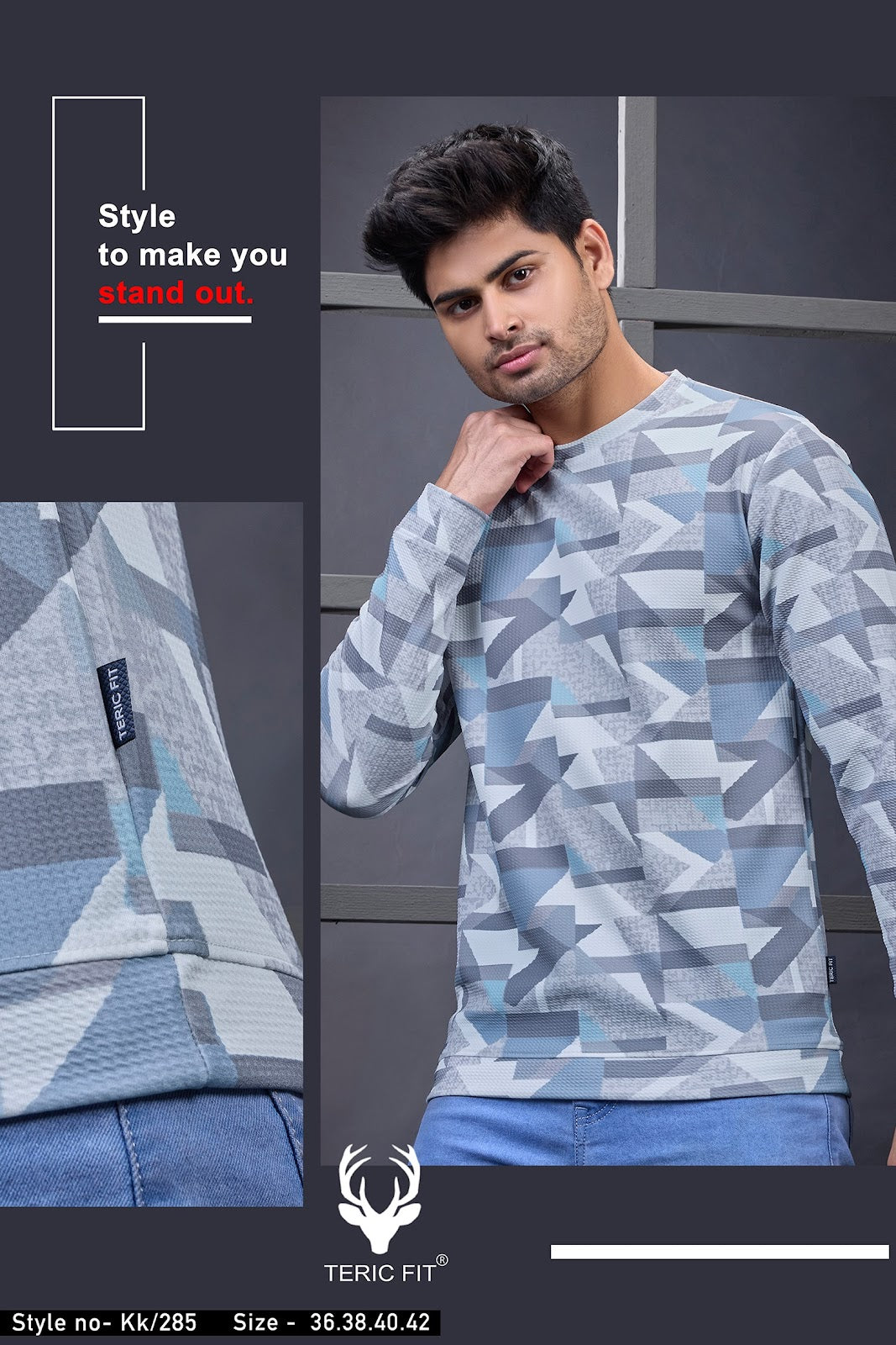 Kk 285 Teric Fit Knit Mens Tshirts Wholesaler Ahmedabad