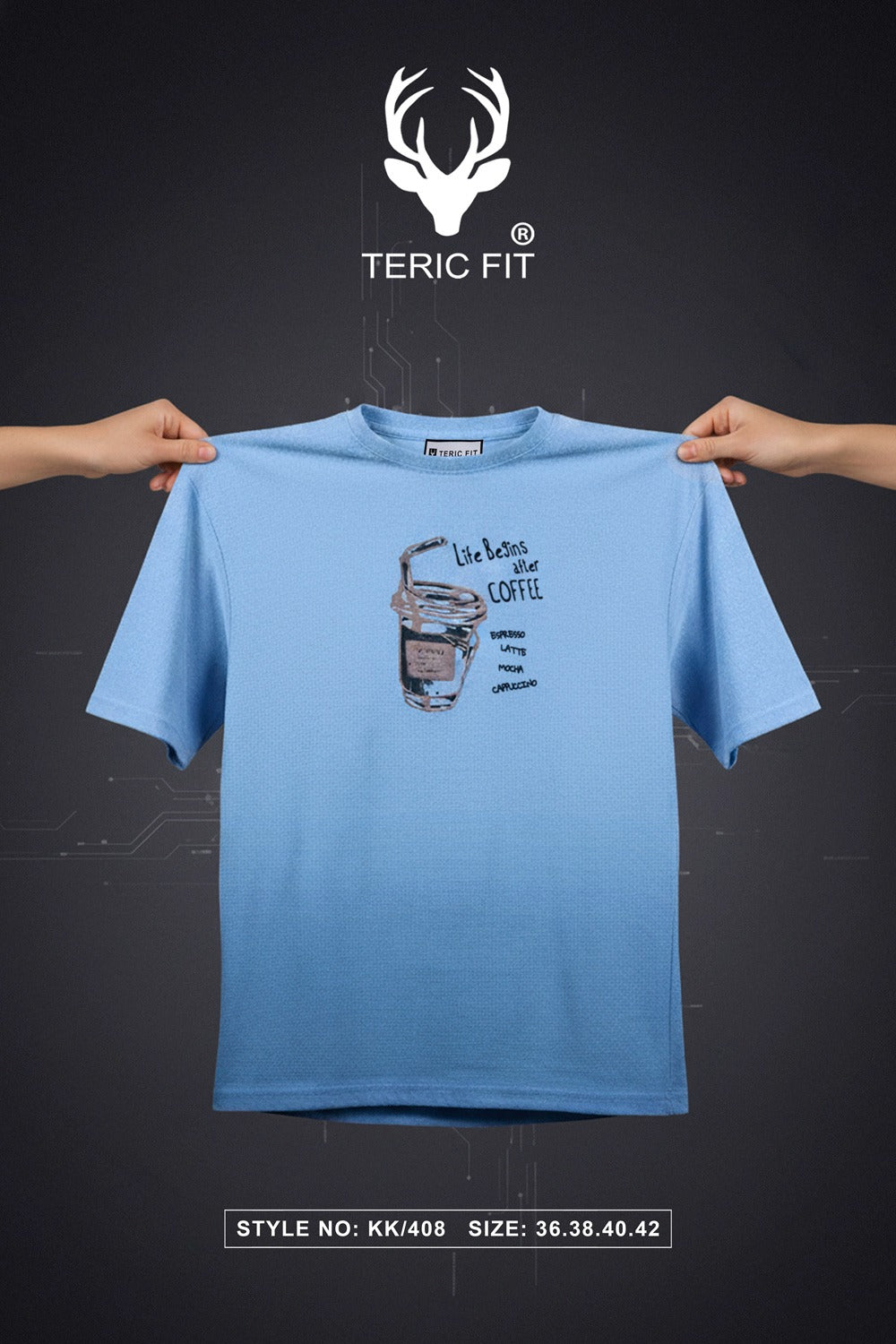 Kk 408 Teric Fit Crape Mens Tshirts Manufacturer India