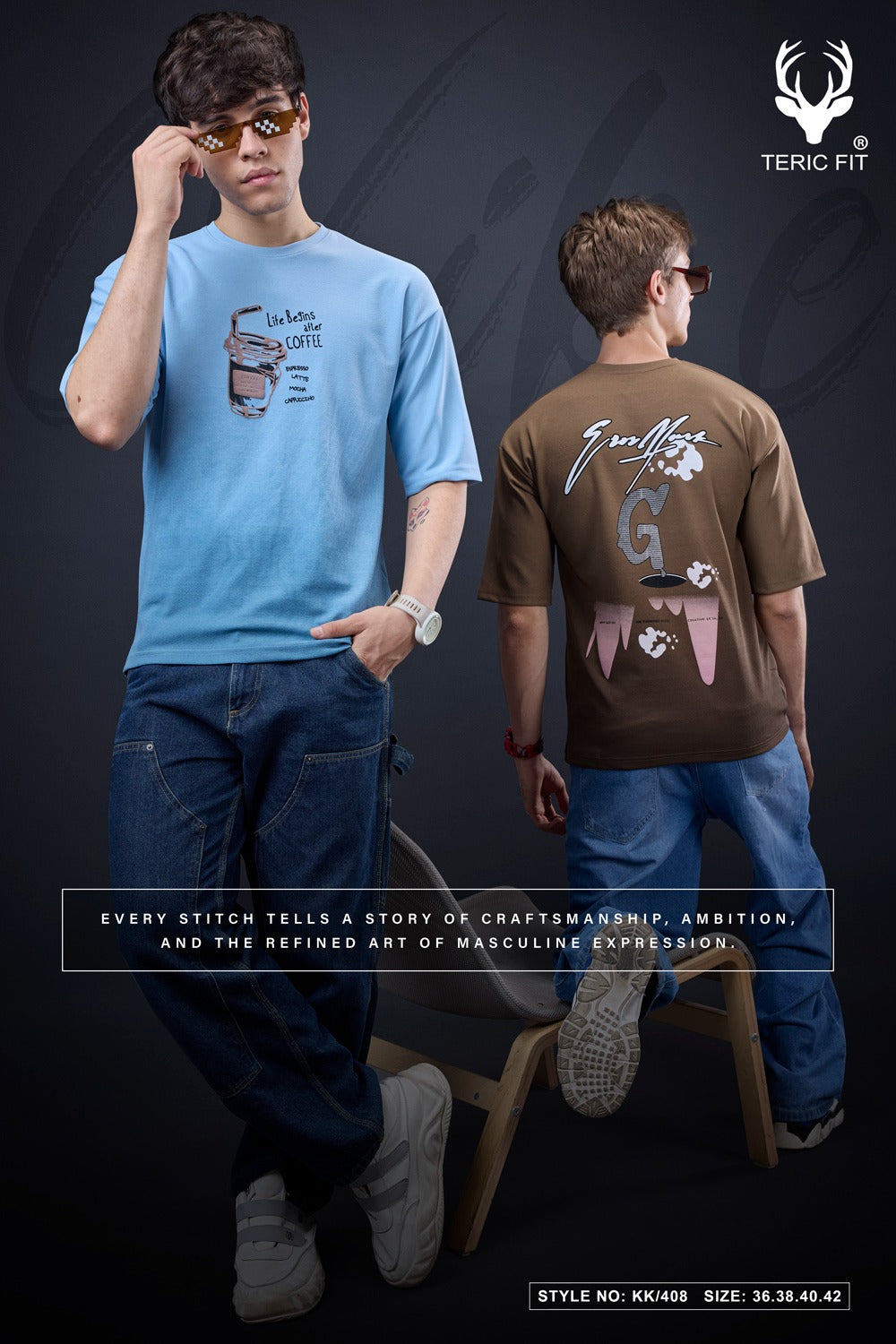 Kk 408 Teric Fit Crape Mens Tshirts Manufacturer India