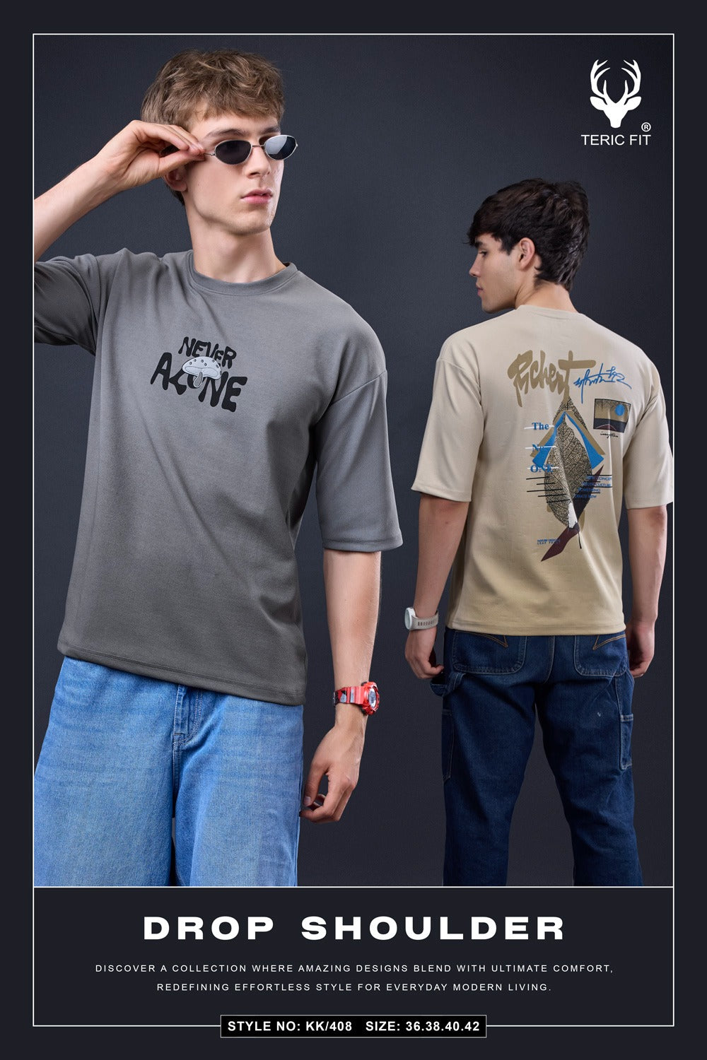 Kk 408 Teric Fit Crape Mens Tshirts Manufacturer India