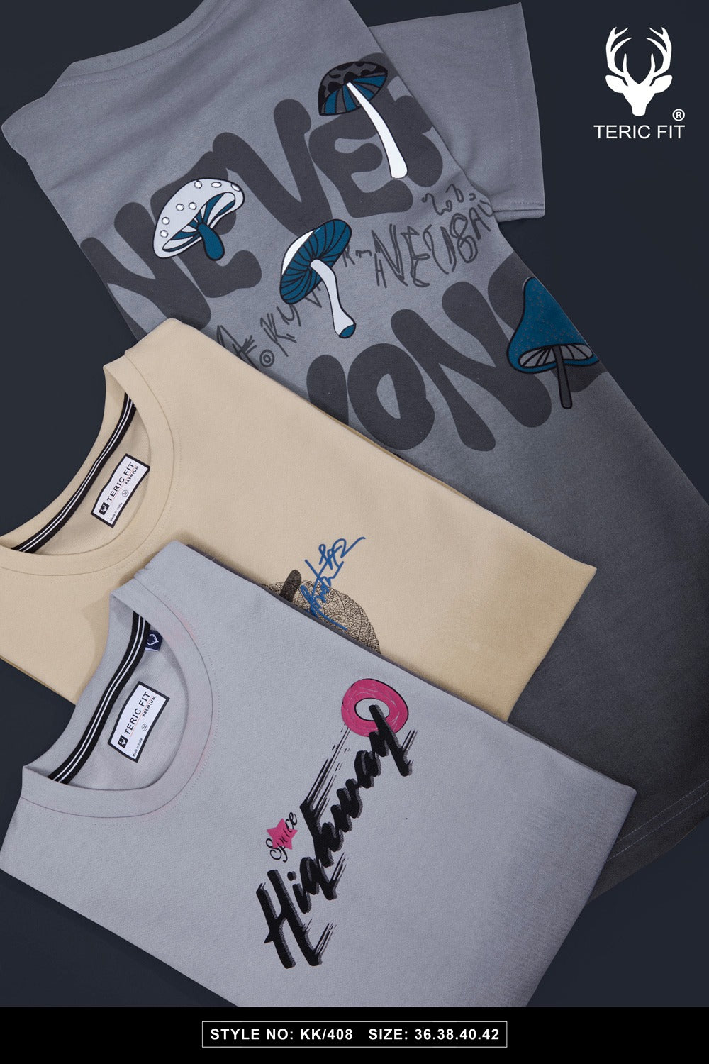 Kk 408 Teric Fit Crape Mens Tshirts Manufacturer India