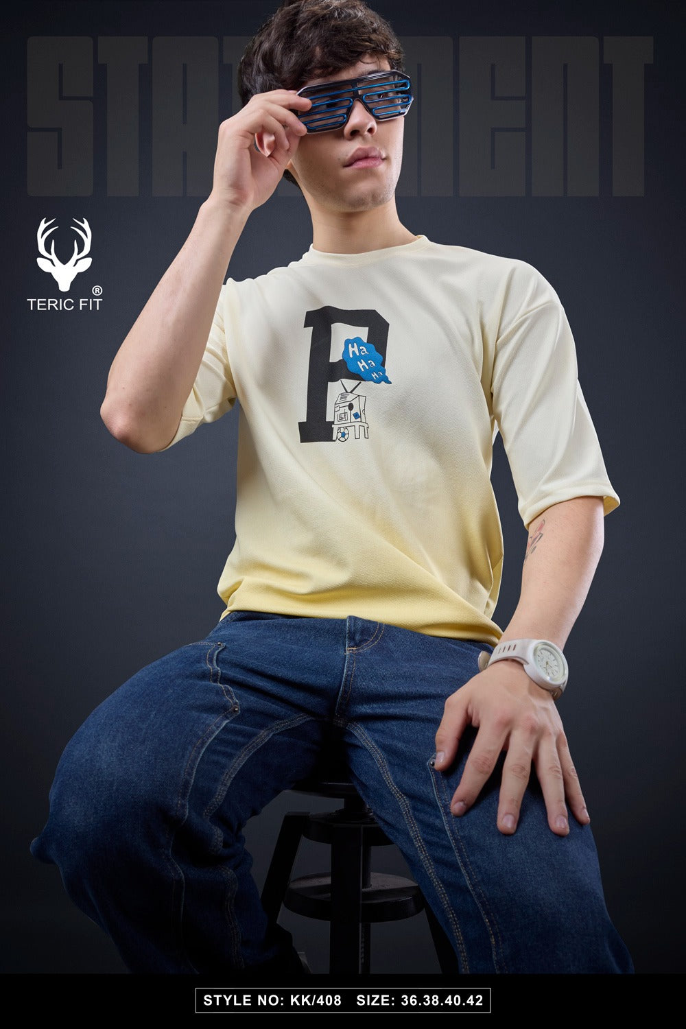 Kk 408 Teric Fit Crape Mens Tshirts Manufacturer India