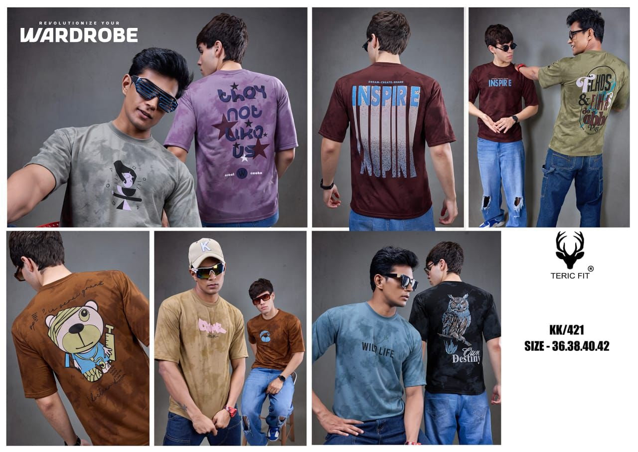Kk 421 Teric Fit Looper Mens Tshirts Exporter India