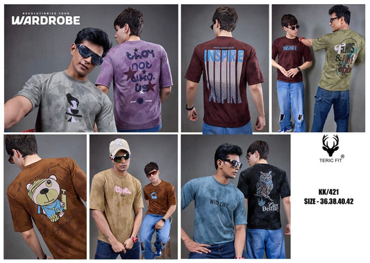 Kk 421 Teric Fit Looper Mens Tshirts Exporter India