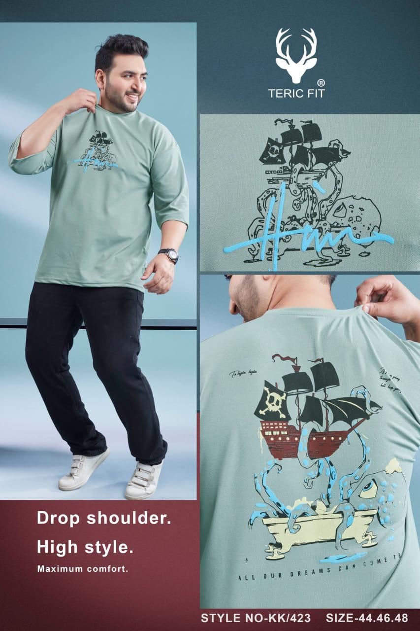 Kk 423 Teric Fit Crape Mens Tshirts Supplier India