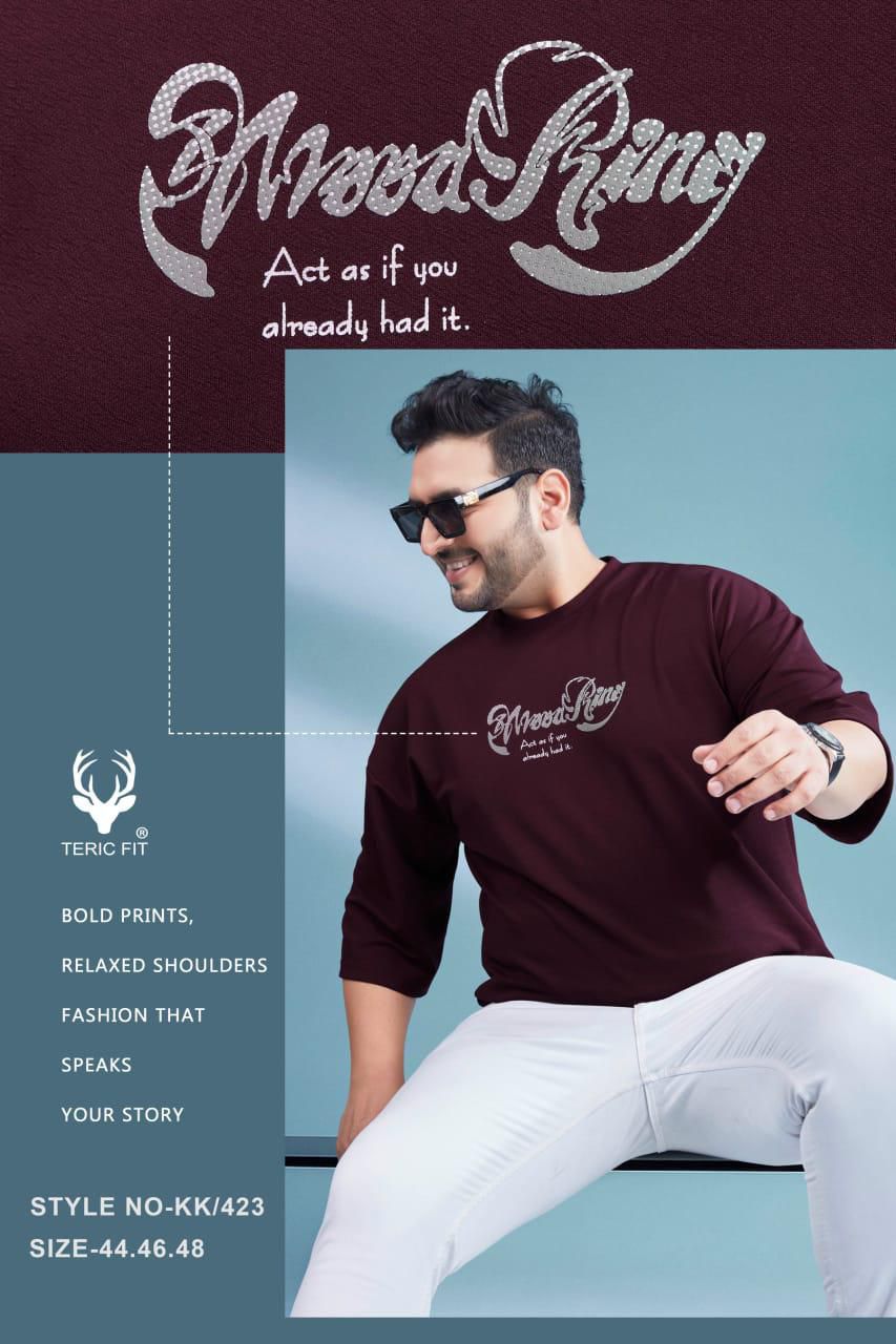 Kk 423 Teric Fit Crape Mens Tshirts Supplier India
