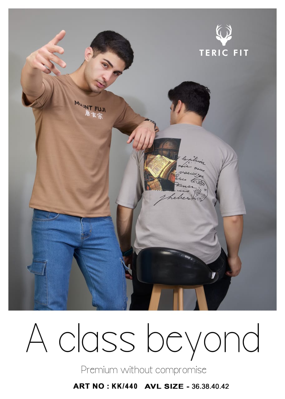 Kk 440 Teric Fit Crape Knit Mens Tshirts Supplier India