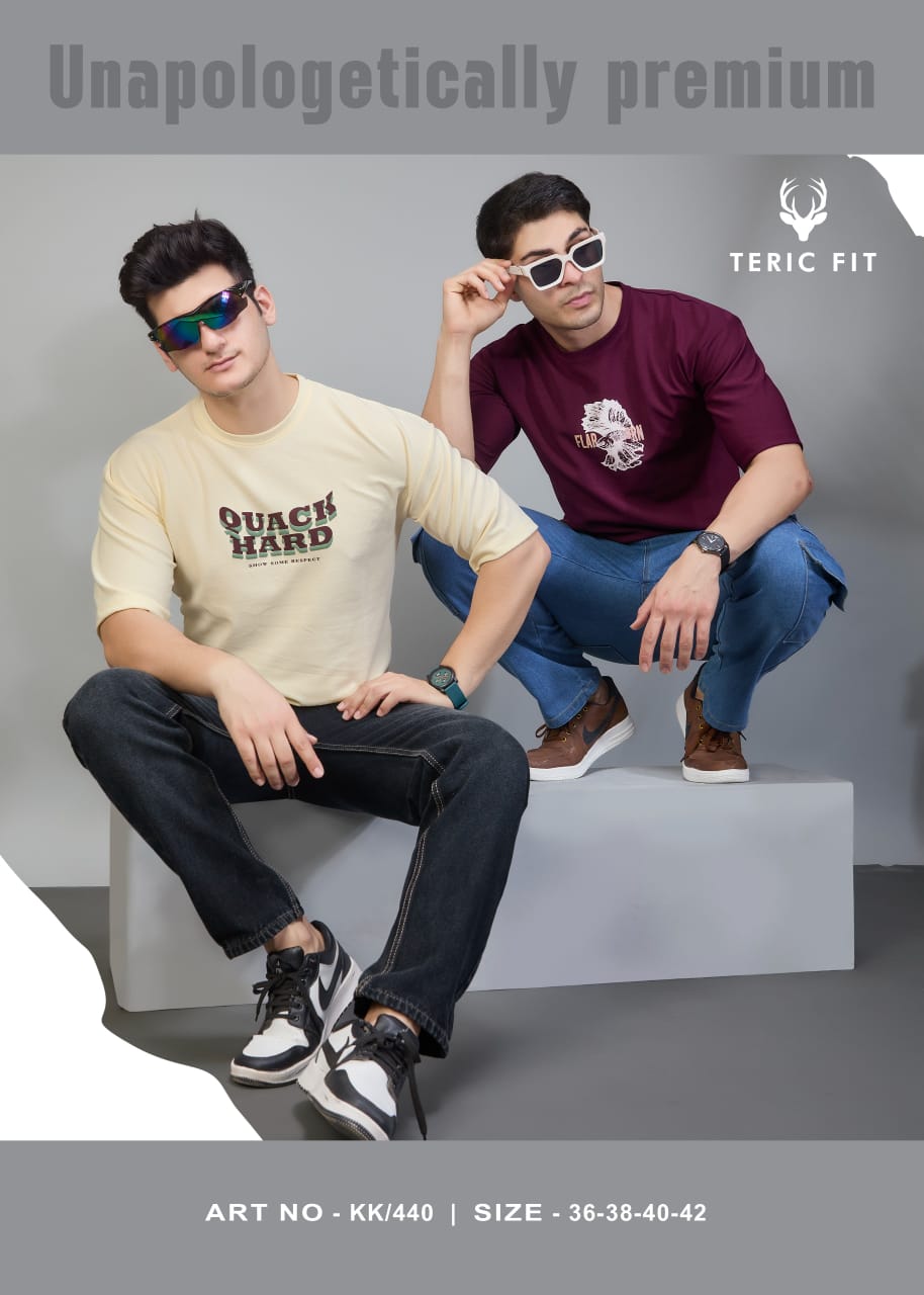 Kk 440 Teric Fit Crape Knit Mens Tshirts Supplier India